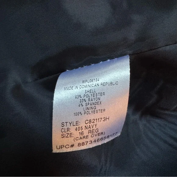 Chaps | Navy Sportscoat Blazer - Picture 4 of 4